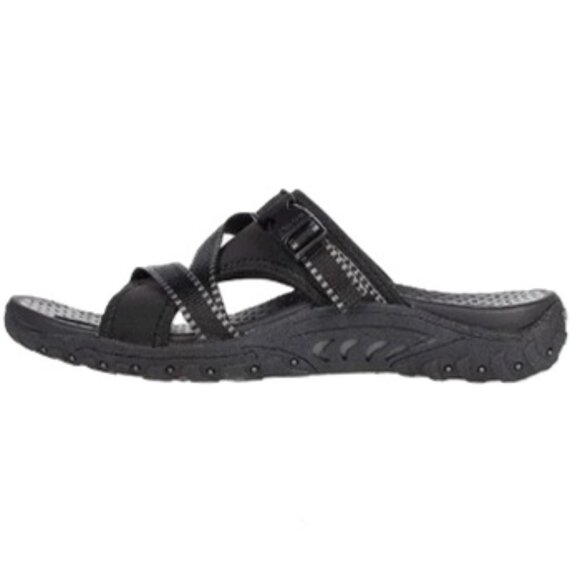 Skechers Women's Reggae Perfect Planning Sandal Black Size 7 - Picture 2 of 4